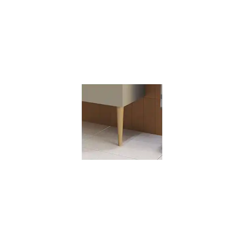 Lot de deux pieds 40 cm chêne brun mat réf 1798923 Decotec
