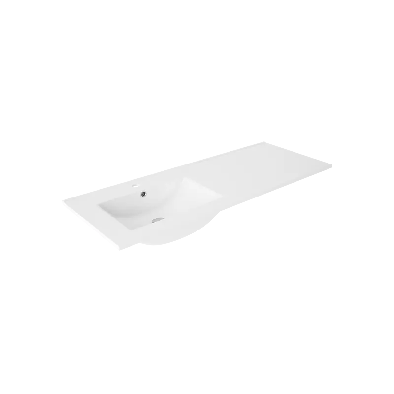 Vasque à gauche céramique de 100 cm Flat blanc brillant réf 80097 VisoBath