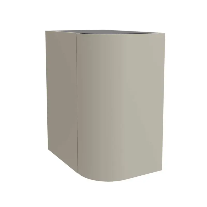 Coquette arrondie 30 cm Alliance Moon Gris 1 porte réversible réf 119654 Salgar
