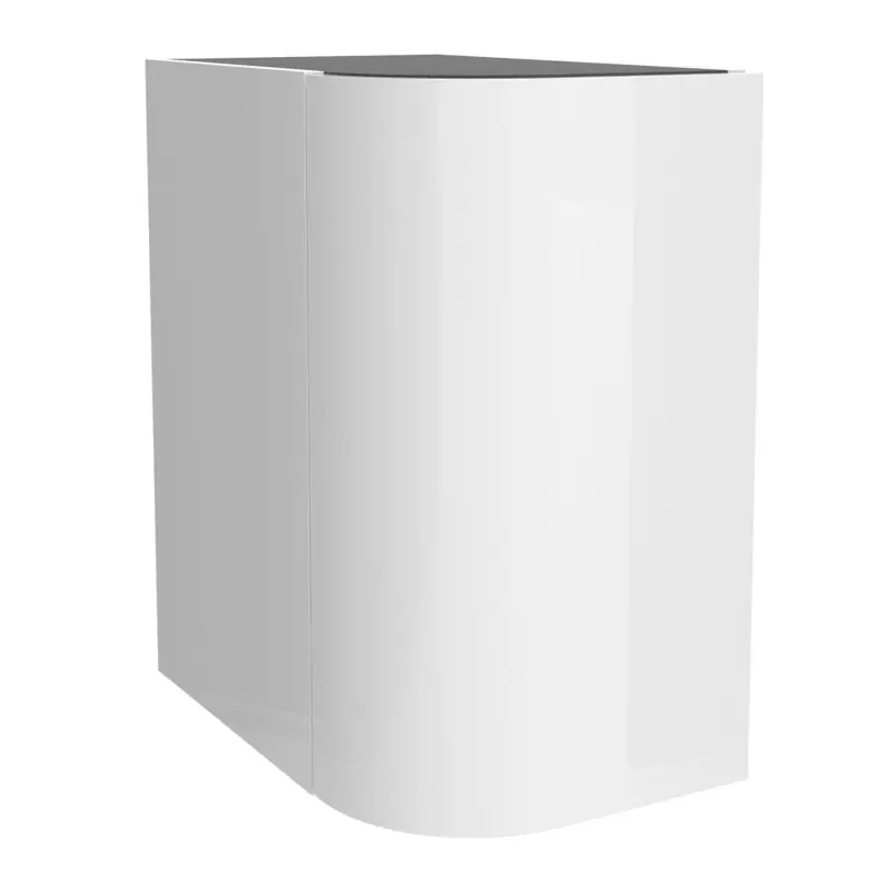Coquette arrondie 30 cm Alliance Blanc Brillant 1 porte réversible réf 97025 Salgar