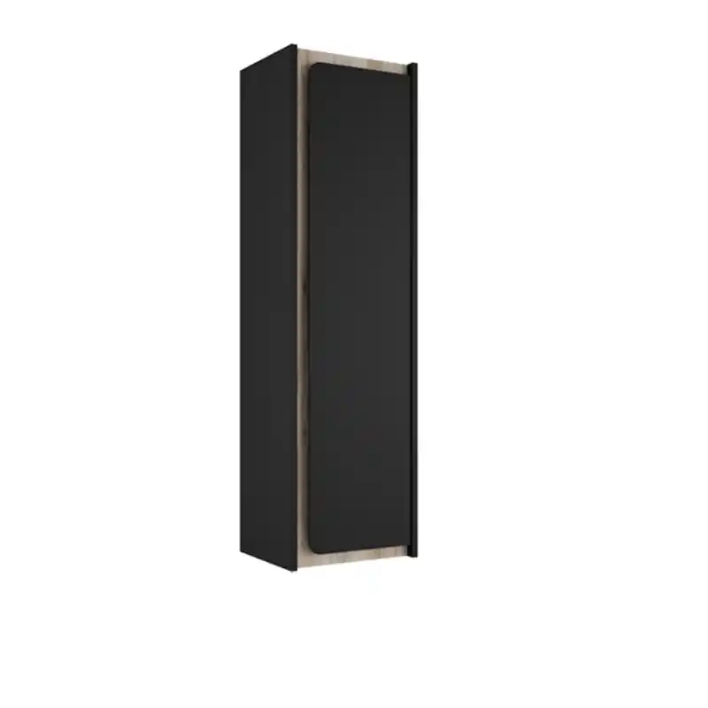 Colonne 1 porte INDICO 120 cm Black finition ALISO avec 4 étagères réf 77575 VISOBath