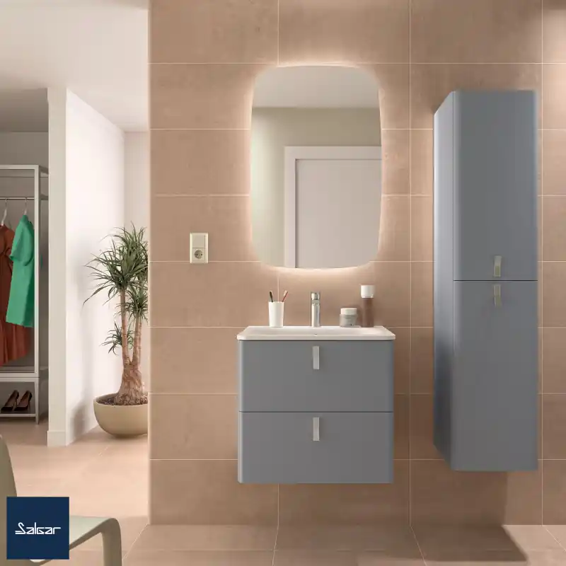 Meuble UNIIQ 60 cm 2 tiroirs Humo réf 96614 SALGAR