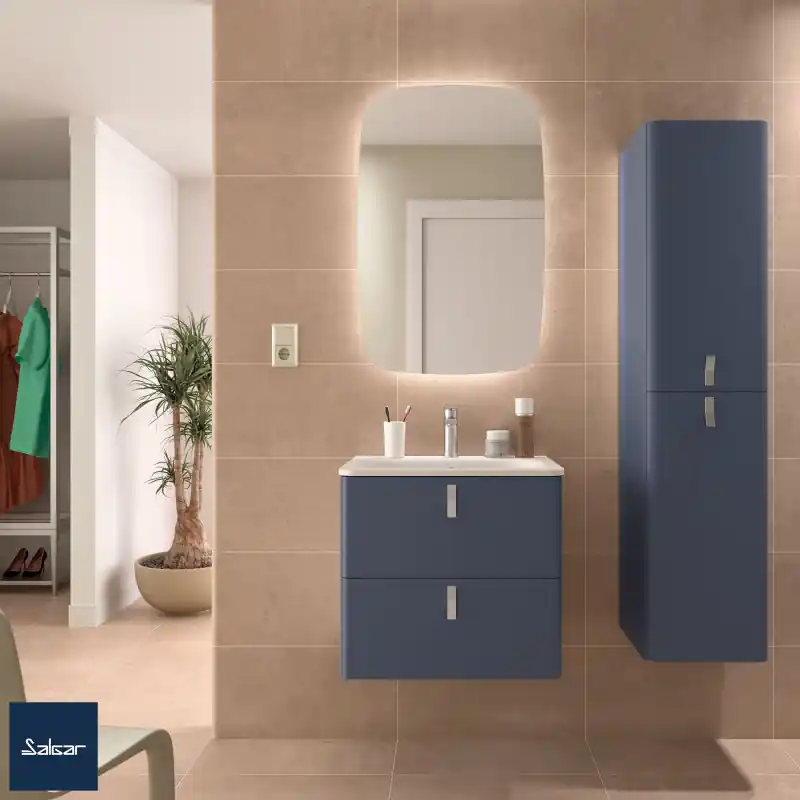 Meuble UNIIQ 60 cm 2 tiroirs Night Blue réf 96600 SALGAR
