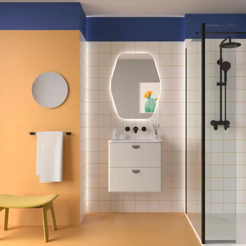 Meuble UNIIQ 60 cm 2 tiroirs nata réf 96599 SALGAR