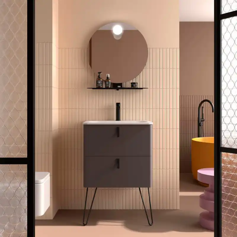 Meuble UNIIQ 80 cm 2 tiroirs Ebrom réf 119889 SALGAR