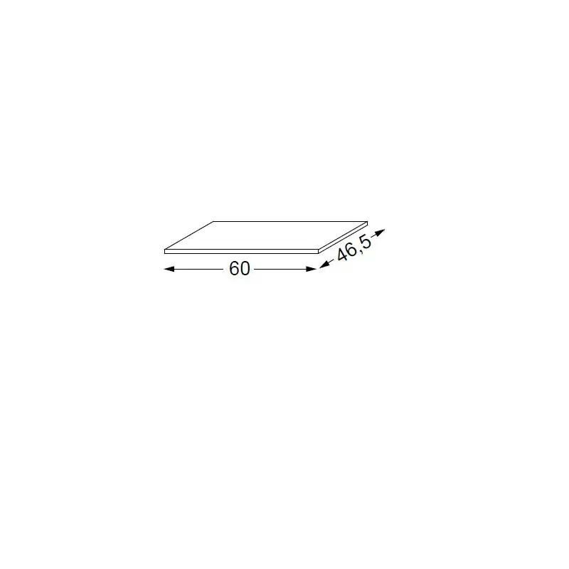 Plan de toilette highstrat pour meuble sous vasque Halo 60 cm réf 552500 SANIJURA