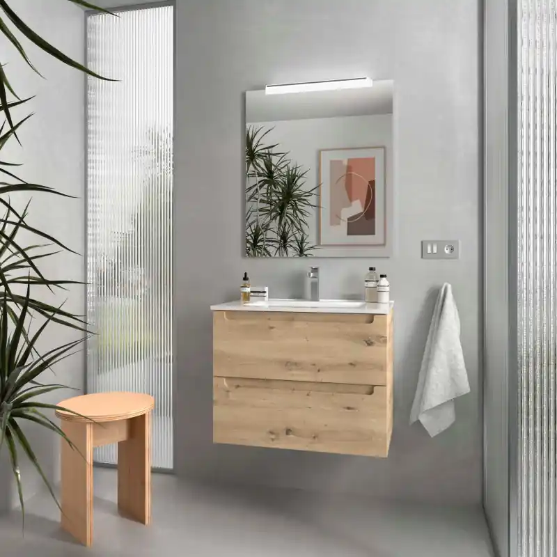 Meuble 70 cm MONTERREY 2 tiroirs chêne Montana réf 119323 SALGAR