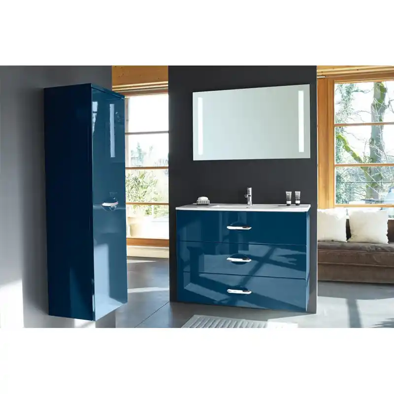 Meuble 120 cm avec 1, 2 ou 3 tiroirs pour monovasque BENTO DECOTEC
