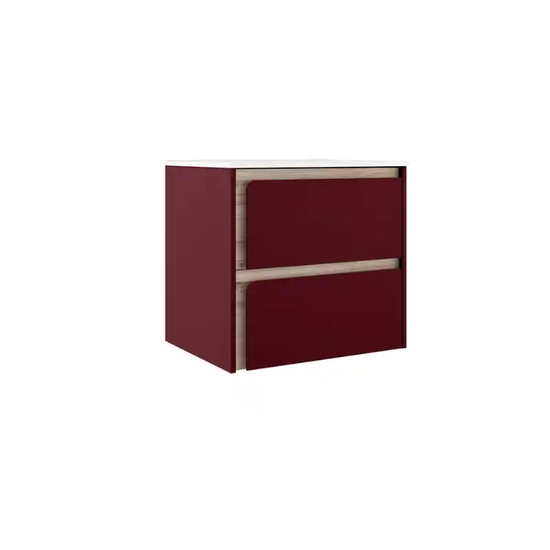 Meuble 2 tiroirs INDICO 120 cm Reda finition ALISO pour vasque à droite réf 61509 VISOBath