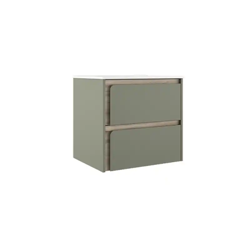 Meuble 2 tiroirs INDICO 120 cm Musgo finition ALISO pour vasque à droite réf 77951 VISOBath