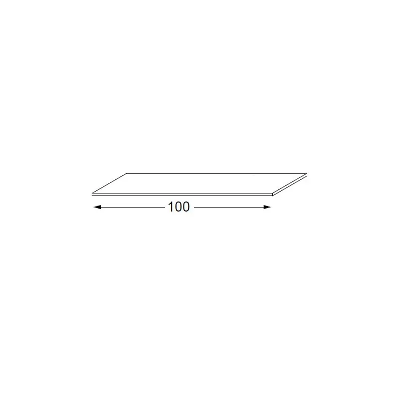 Plan de toilette highstrat pour meuble sous vasque Halo 100 cm réf 552504 SANIJURA
