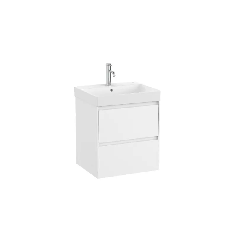 Meuble Ona Unik 2 tiroirs + lavabo en fineceramic 550mm blanc mat réf A851687509 ROCA