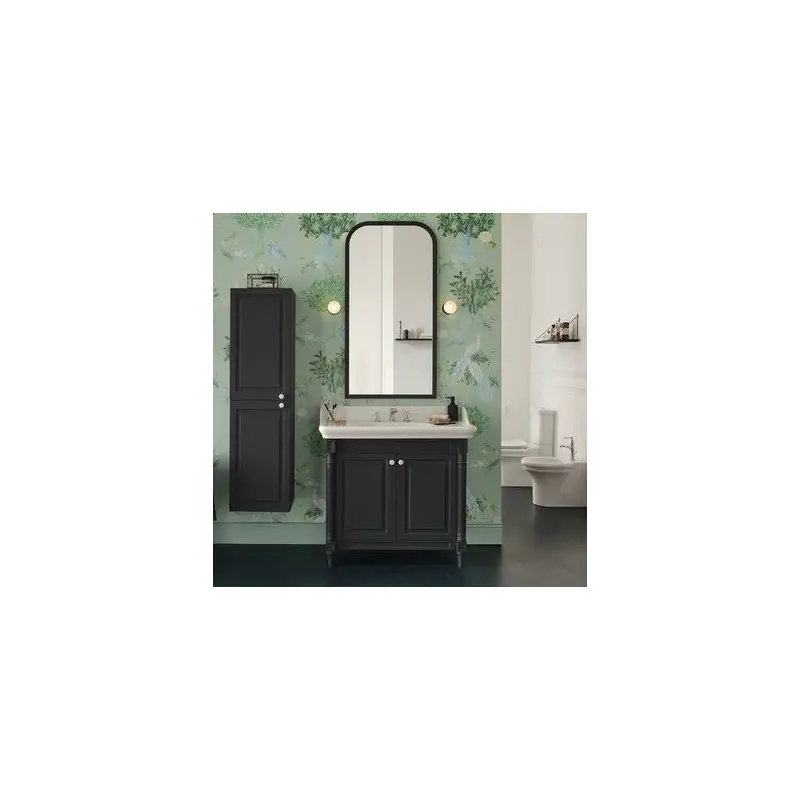 Colonne CLÉO laqué soft rose pâle 2 portes ouverture à gauche réf EB732G-M78 Jacob Delafon