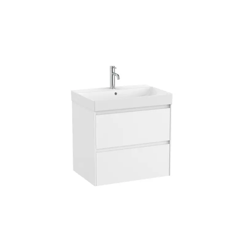 Meuble Ona Unik 2 tiroirs + lavabo en fineceramic 650mm blanc mat réf A851689509 ROCA