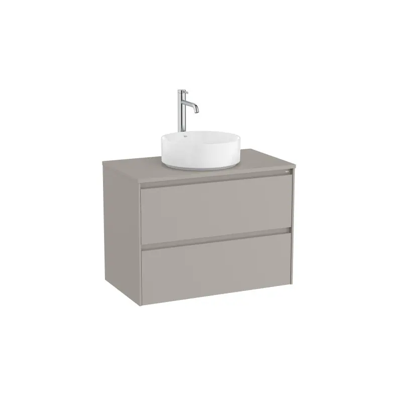 Meuble Ona 2 tiroirs pour vasque à poser 800mm gris mat réf A851728510 ROCA