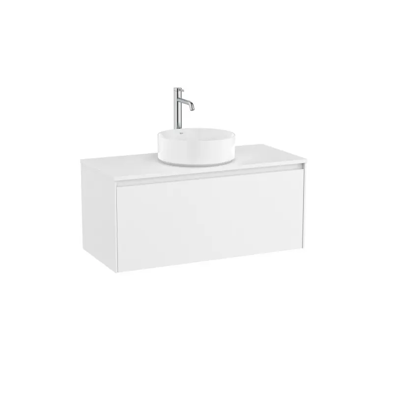 Meuble Ona 1 tiroir pour vasque à poser 1000mm blanc mat réf A851726509 ROCA