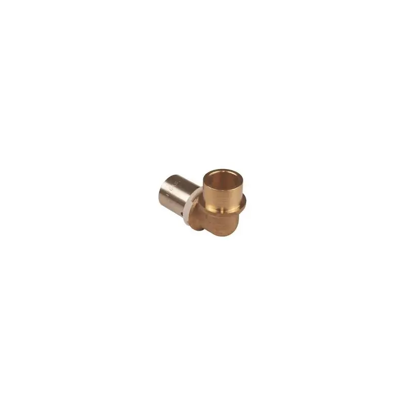 Adaptateur coudé PER à sertir pour cuivre 10x12 - Ø 12 réf RCAC1212 PBTUB