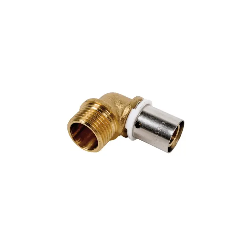 Raccord PER à sertir coudé M 3/4 - Ø 25 réf RCM425 PBTUB