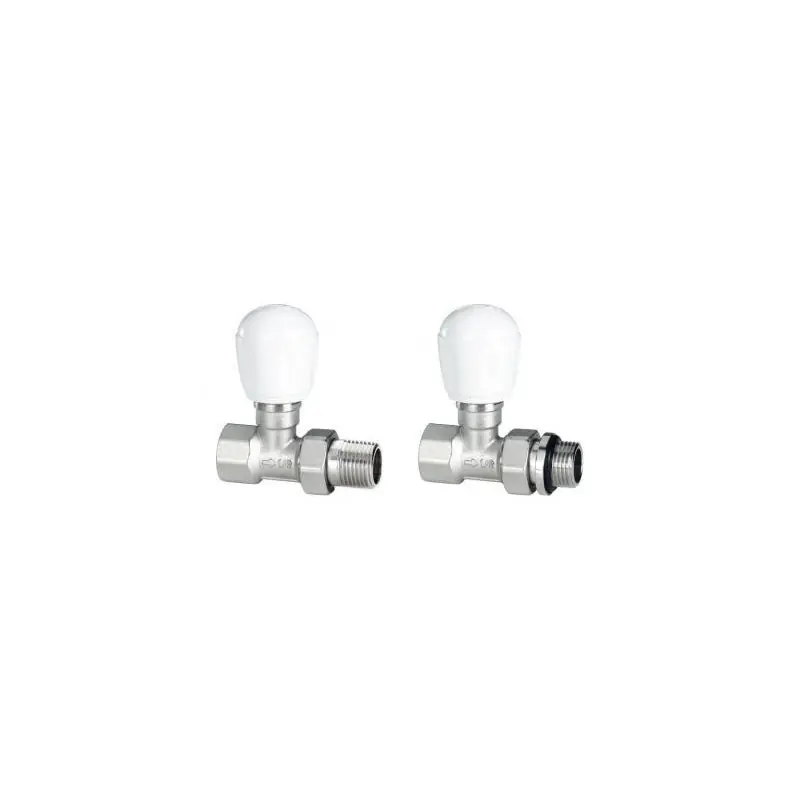 Robinet de radiateur manuel droit MF 15/21 nickèle - joint O RING réf 01350428 EMMETI