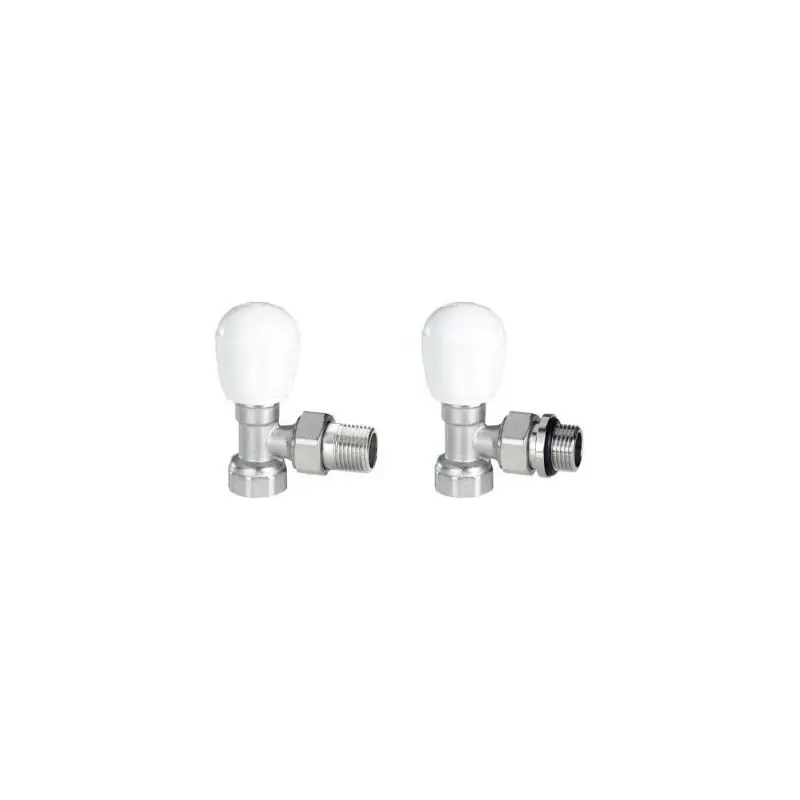 Robinet de radiateur manuel équerre MF 12/17 nickèle - joint O RING réf 01350416 EMMETI