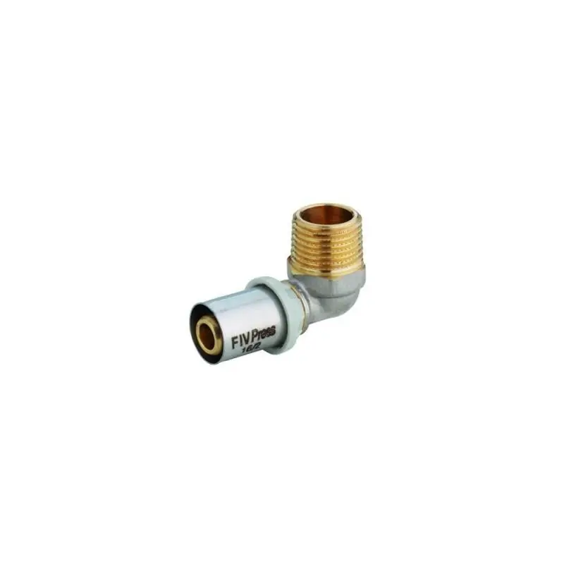 Coude à sertir équerre mâle 32x1" à visser MULTICOUCHE GERPEX réf 9423R814 EMMETI