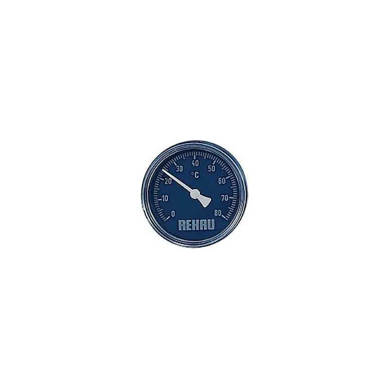 Thermomètre eau froide pour collecteur REHAU réf 12205821001