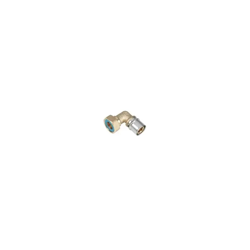 Coude à sertir 16x1/2 écrou tournant MULTICOUCHE FLUXO réf FLCT1615F NICOLL