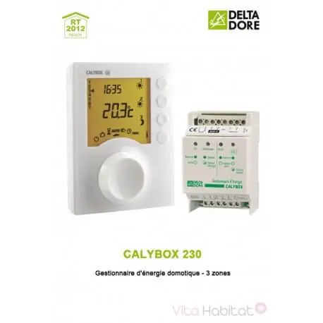 CALYBOX 230 - Gestionnaire d‘énergie domotique - 3 zones - DELTA DORE 6050392