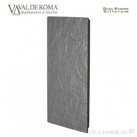 Radiateur à inertie Wifi Ardoise Noire 800W Vertical - Valderoma AN08VEW