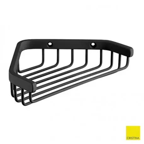 Porte savon panier d‘angle 17 cm Noir Mat Grand Hotel - Cristina Ondyna GH15713