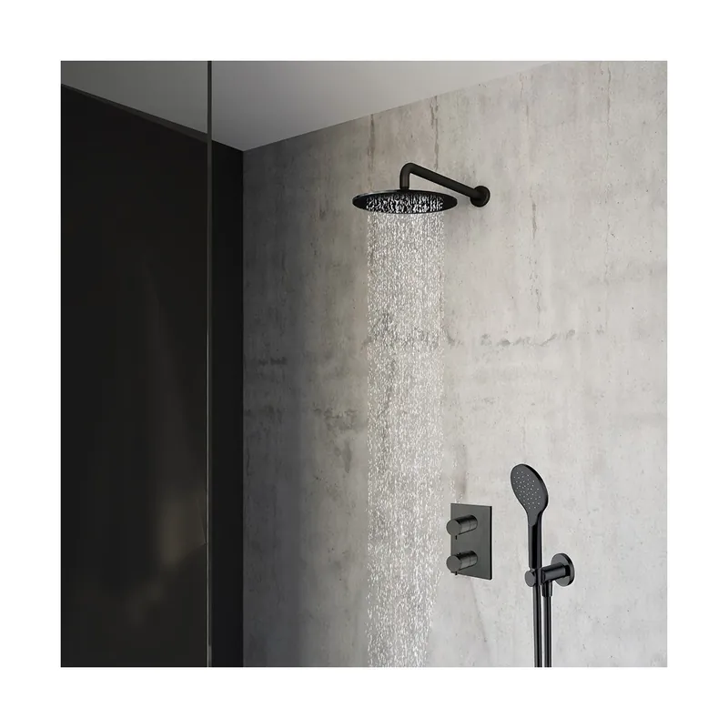 Pack douche thermostatique encastré BLACKMAT TRIVERDE - CRISTINA ONDYNA XTV85213