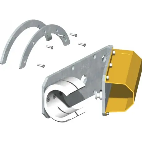 Etrier pour lisse dégondable avec chute de la lisse à l‘ouverture totale CAME G028011