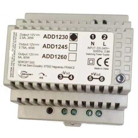 Alim 12VCC 4A 48W DIN 3 modules - CAME FR2809