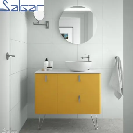 Meuble de salle de bain 1200 Gauche Sol UNIIQ - SALGAR 24679
