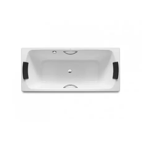 ROCA Lun Plus Baig.Acier 1700X750X440 Fad/Pieds+Poignees Blanc - A221350001