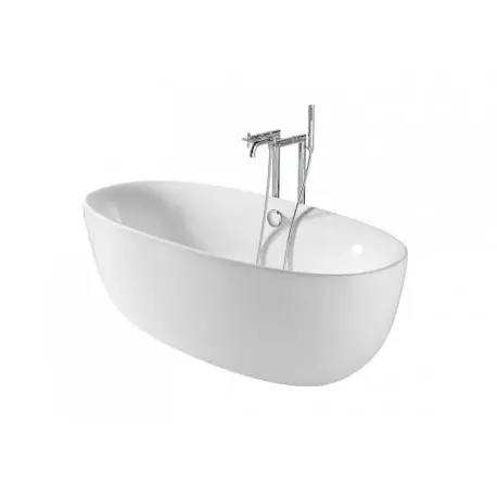 Baignoire acrylique elliptique en îlot avec tablier 1700X800 Blanc Virginia - ROCA A248313000