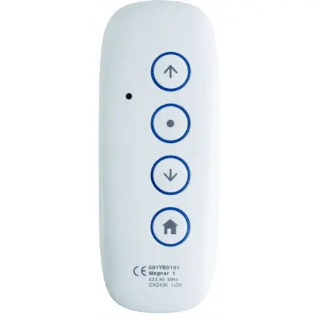 Emetteur en 433,92MHz Wagner 1 canal blanc avec support mural CAME YE0101