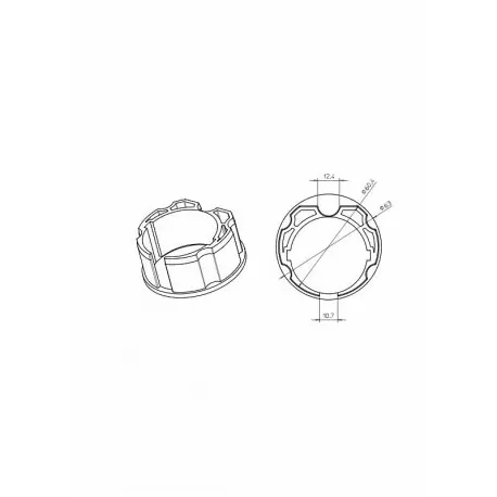 Adaptateur ogive inclinée 63mm CAME YK5137