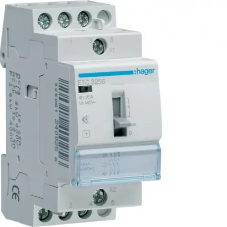 Contact sil J/N 25A, 3F, 230V - AUTOMATISMES HAGER ETC325S