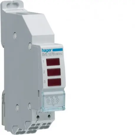 Voy. triple rouge 230V SanVis - COMMANDE SIGNAL HAGER SVS127B