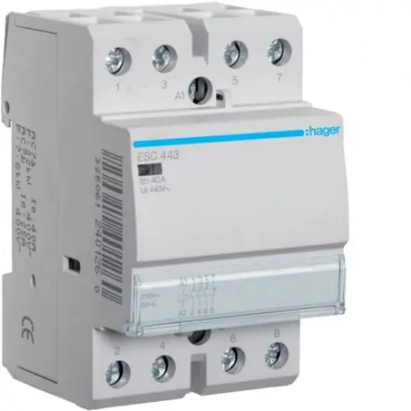 Contact 40A, 3F+1O, 230V - AUTOMATISMES HAGER ESC443