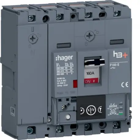 Disj.h3+P160 Ener 4x160A 70kA - APPAREILLAGE DE TETE HAGER HES161NC