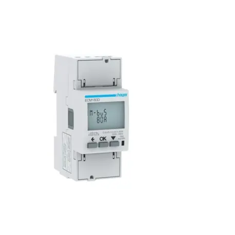 COMPTEUR MONO 80A MBUS MID - GESTION DU BATIMENT HAGER ECM180D