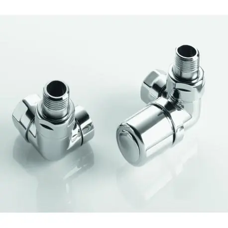 Pack robinetterie manuelle thermostatisable équerre d‘angle droit pour sèche-serviettes - ACOVA 991498