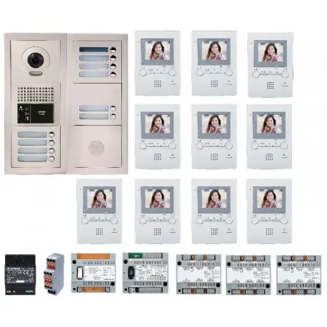PACK VIDEO 10BP Poste intérieur audio - vidéo GTBV10E - Aiphone 200390