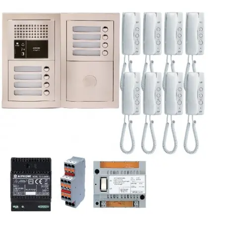 PACK AUDIO 8BP Poste intérieur audio - vidéo GTBA8E - Aiphone 200379