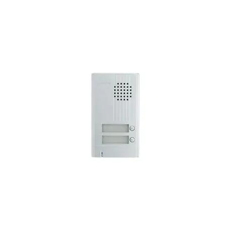 Platine saillie 2 BP avec façade aluminium DA2DS - Aiphone 110540