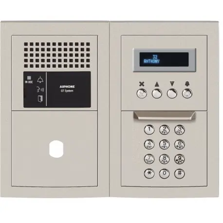 Platine audio modulaire 2 x 2 modules à défilement & emplacement Vigik - Aiphone 200286