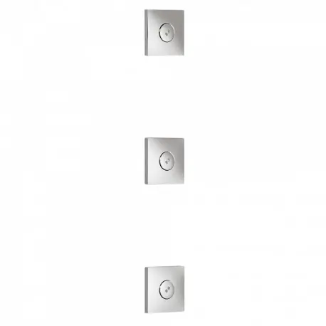 3 jets encastrés d‘hydromassage 80x80 mm Chromé - TRES 29951507