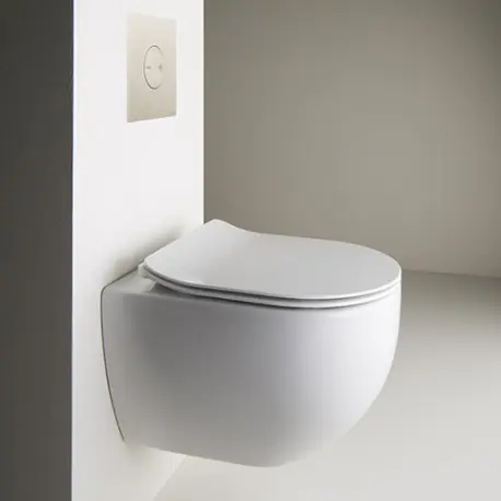 BLOC WC CIOTOLA SUSPENDU AVEC ABATTANT SOFT CLOSE NO RIM Blanc - CRISTINA ONDYNA WCI3191
